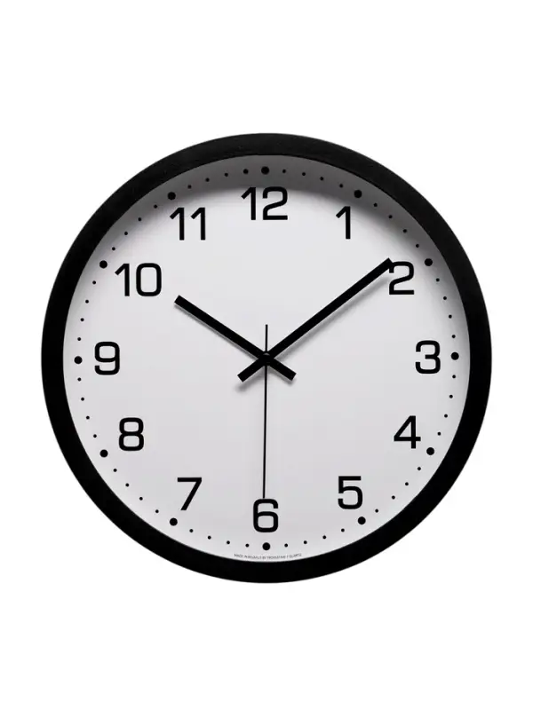Часы настенные &laquo;Классика&raquo;, плавный ход, d=30.5 см, чёрные