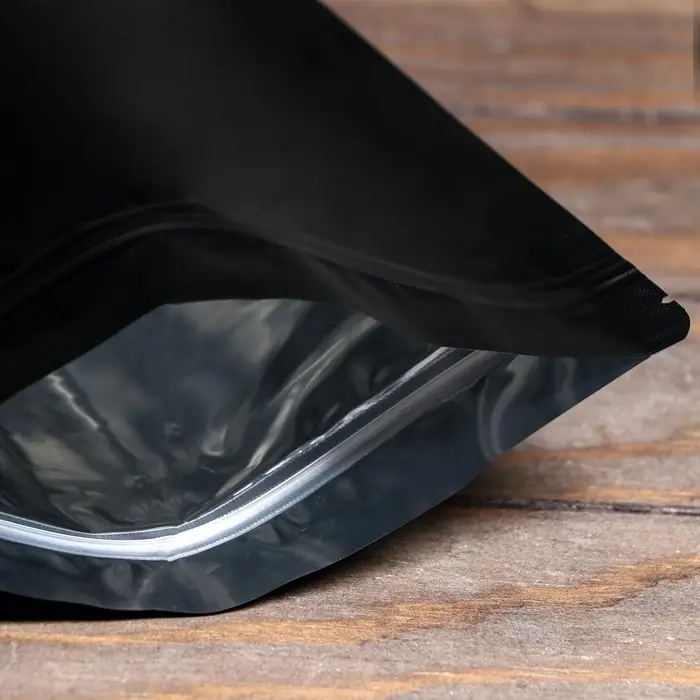 Пакет дой-пак, матовый, чёрный, 20×30×5 см