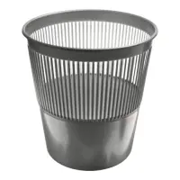 Корзина для бумаг и мусора 10 л, &laquo;Доступный офис&raquo;, сетчатая, серая