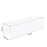 Ступенька одинарная 40&times;10.5&times;10 см, оргстекло 2 мм