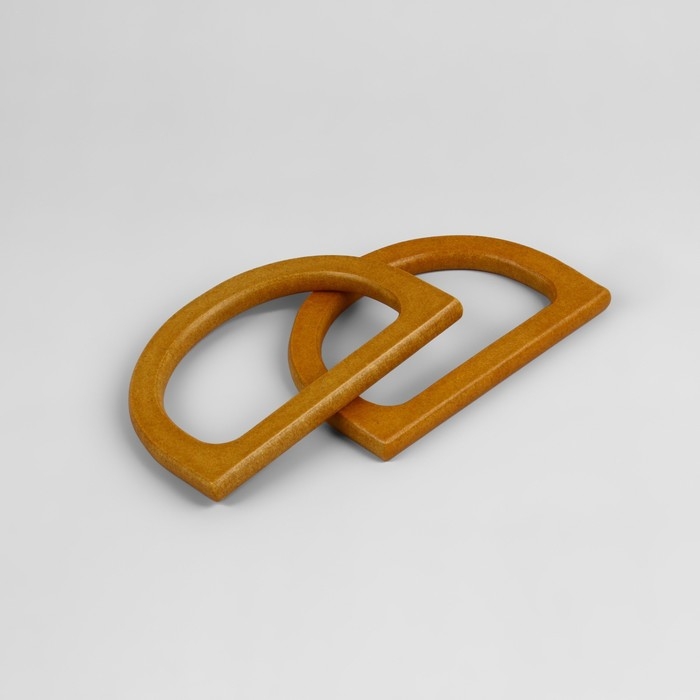 Ручки для сумки деревянные, 11,7 × 8,2 см, 2 шт, цвет коричневый Ручки для сумки деревянные, 11,7 × 8,2 см, 2 шт, цвет коричневый