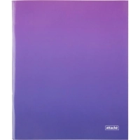 Тетрадь общая А5 48л Attache Градиент Фиолет клетка, 65г, скрепка, УФ-лак