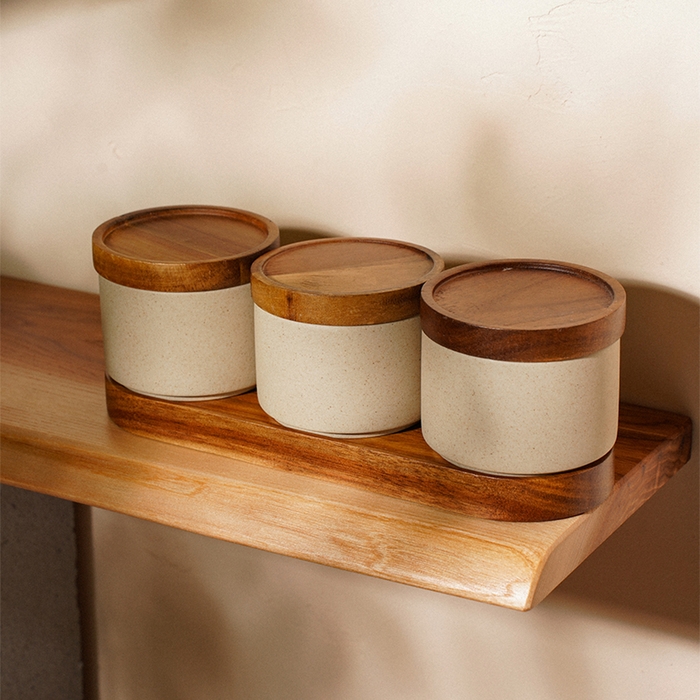 Набор банок керамических для сыпучих продуктов на подставке SL Home «Стоун форест», 4 предмета: 3 банки 220 мл, подставка Набор банок керамических для сыпучих продуктов на подставке SL Home «Стоун форест», 4 предмета: 3 банки 220 мл, подставка