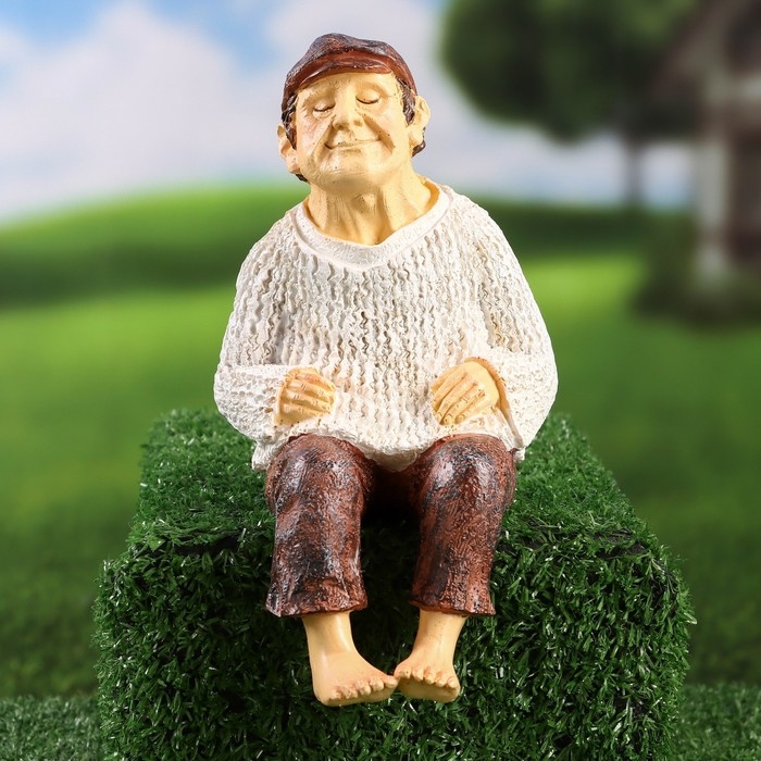 Садовая фигура  Садовая фигура "Дедушка" 12х13х20см