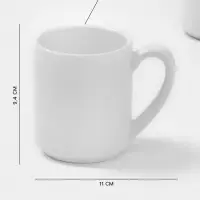 Набор кружек Magistro Mien, 270 мл, 6 шт., фарфор, белый