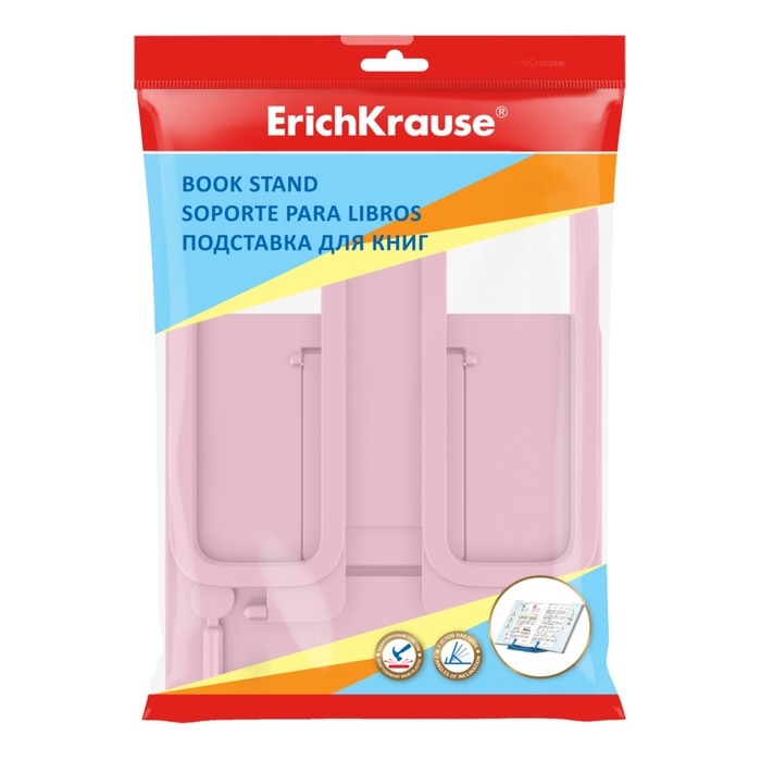 Подставка для книг ErichKrause Base, Pastel, пластик, розовая Подставка для книг ErichKrause Base, Pastel, пластик, розовая