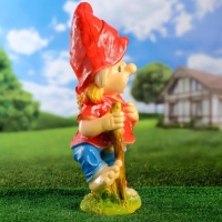 Садовая фигура "Гном с грибами средний", 55х24х21см, МИКС