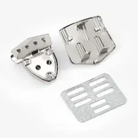 Застёжка для сумки, 3.3&times;3.5 см, цвет серебряный