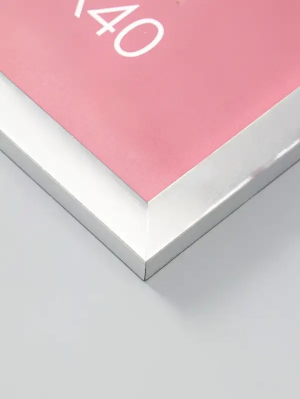 Фоторамка для фото 30х40 см "Oframe", пластик, серебро, (пластик экран)