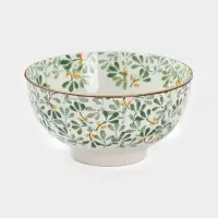 Салатник &laquo;Гармония лепестков&raquo;, 15.5&times;5.5 см, фарфор, белая, зелёная