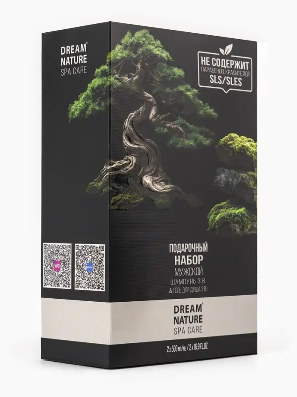 Подарочный набор мужской DREAM NATURE SPA CARE  Подарочный набор мужской DREAM NATURE SPA CARE "Японские мотивы": шампунь 3 в 1 и гель для душа 3 в