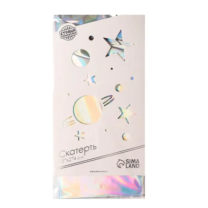 Скатерть одноразовая &laquo;Голография&raquo;, 137&times;274 см