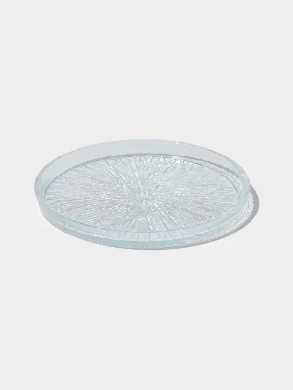 Десертная тарелка Magistro Waterfall, d=17 см, стекло, прозрачная