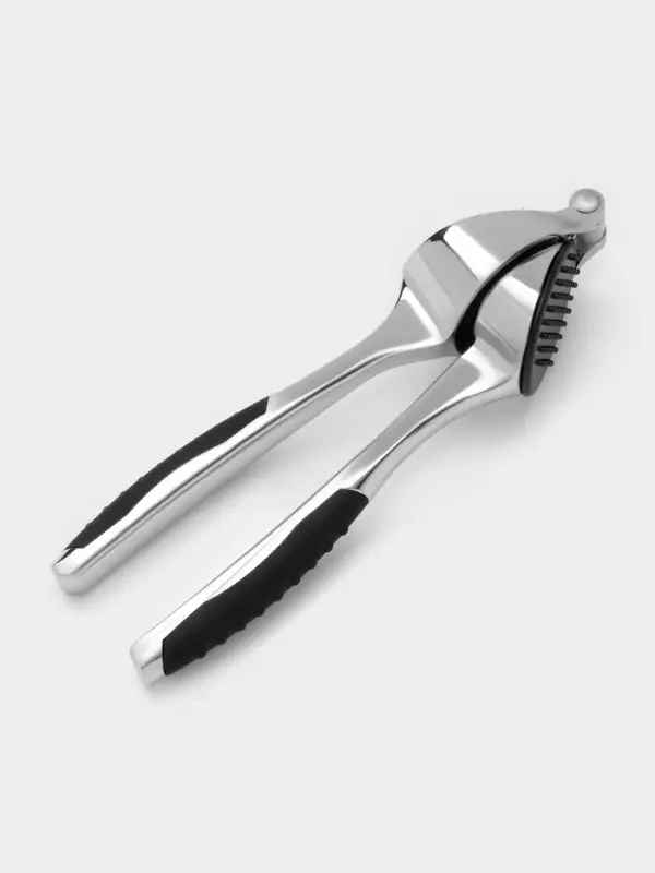 Пресс для чеснока Доляна Shapes, 17&times;4.7&times;3.2 см, рабочая часть 4&times;3 см, нержавеющая сталь, серебристый