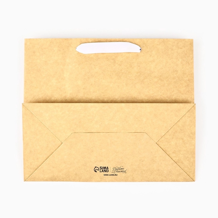 Пакет подарочный новогодний крафтовый с пластиковым окном «Gold», 24 х 20 х 11см Пакет подарочный новогодний крафтовый с пластиковым окном «Gold», 24 х 20 х 11см