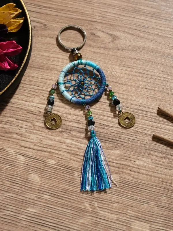 Брелок &laquo;Ловец снов&raquo;, 4&times;15 см, сине-голубой