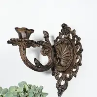 Подсвечник настенный чугун на 1 свечу "Цветок герцога" 18х12,1х16,3 см