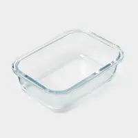 Контейнер Доляна Cook and Freeze, 650 мл, 17.5&times;13&times;6 см, с крышкой, жаропрочное стекло, МИКС