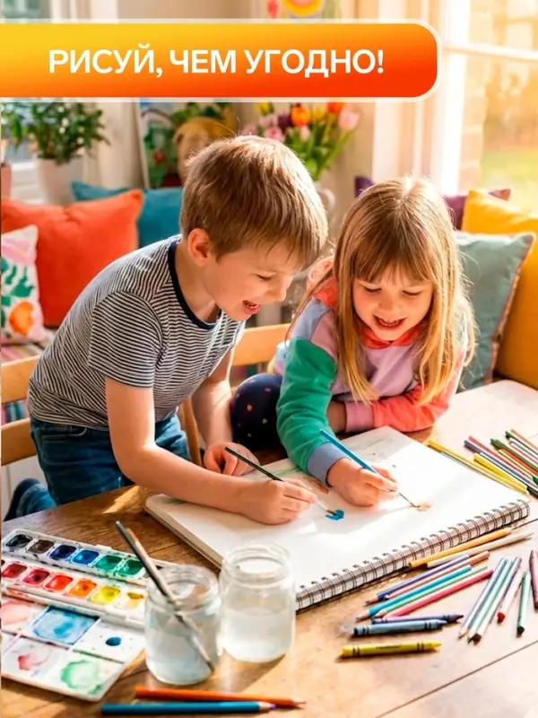 Альбом для рисования Calligrata А4, 24 листа, на скрепке, плотность листов 100 г/м&sup2;, обложка из мелованного картона