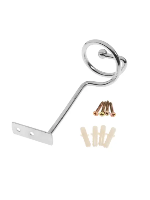 Крючок - держатель для штор на стену CAPPIO KS044, металлический, цвет хром, 2 шт