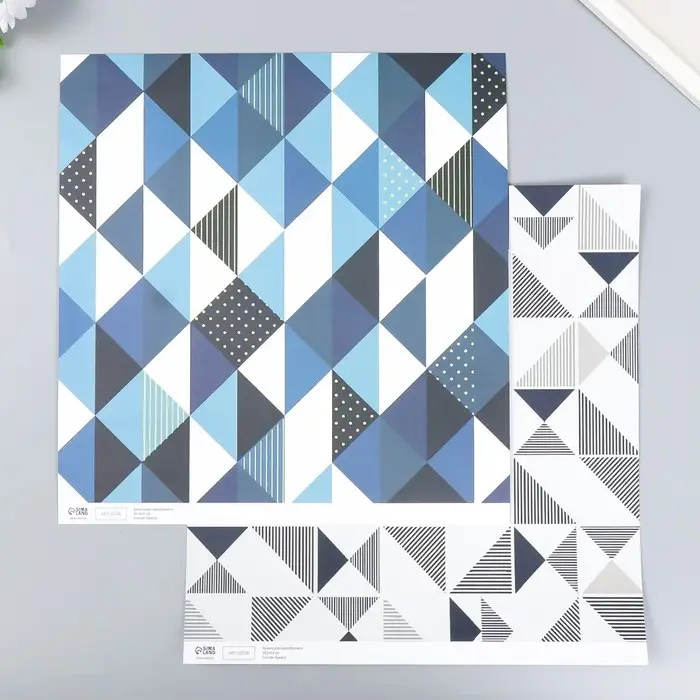 Бумага для скрапбукинга двусторонняя "Скандинавия" плотность 180 гр 30,5х32 см