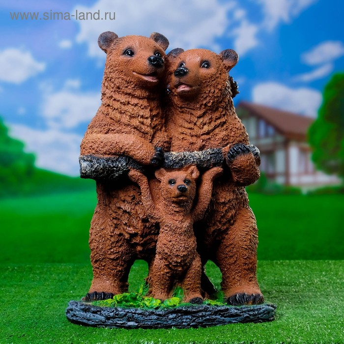 Садовая фигура  Садовая фигура "Мишки-семейка" 32х25х45см