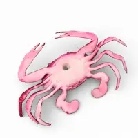 Набор декора для аквариума "Краб и трава"