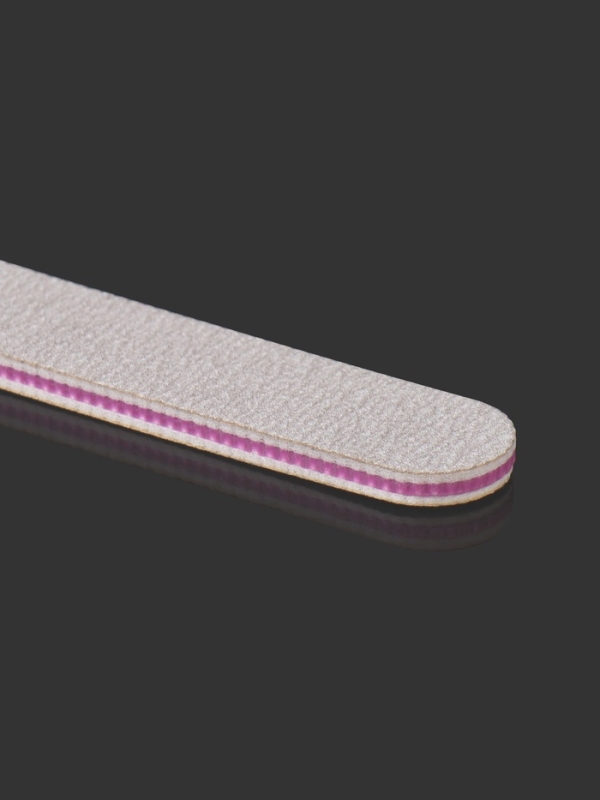 Пилка для ногтей «Premium», прямая, 100/180 грит, 18 см, серая