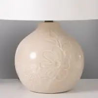 Лампа настольная RISALUX &laquo;Цветы&raquo;, 15 Вт, Е14, белая, 23&times;23&times;31 см