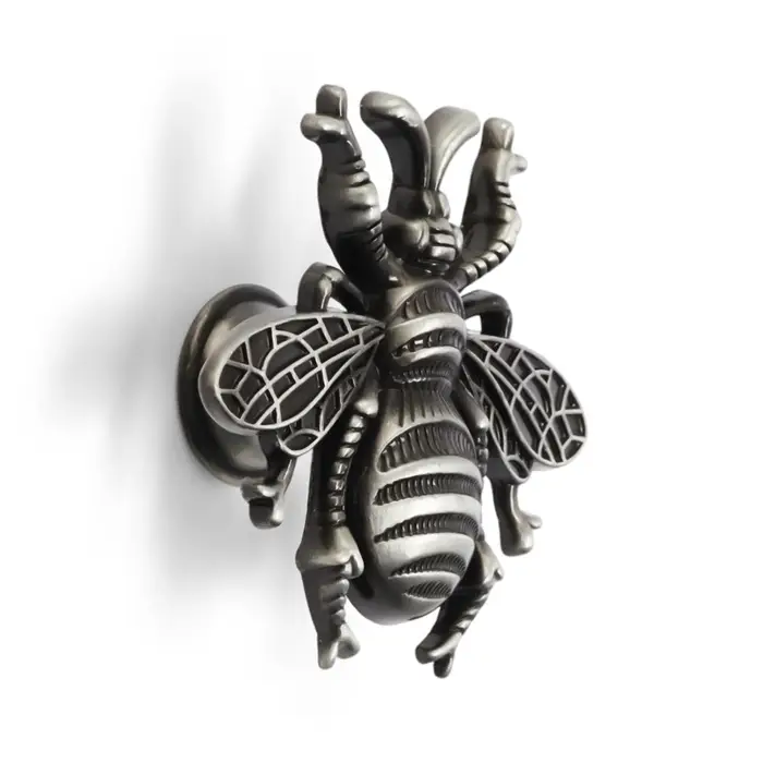 Ручка-кнопка CAPPIO PRO &laquo;Жук&raquo; 59&times;56 мм, цвет старинное серебро