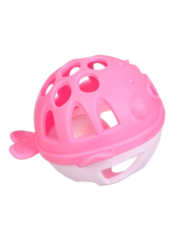 Прорезыватель силиконовый для зубов с погремушкой Крошка Я «Рыбка», в кейсе, розовый Прорезыватель силиконовый для зубов с погремушкой Крошка Я «Рыбка», в кейсе, розовый