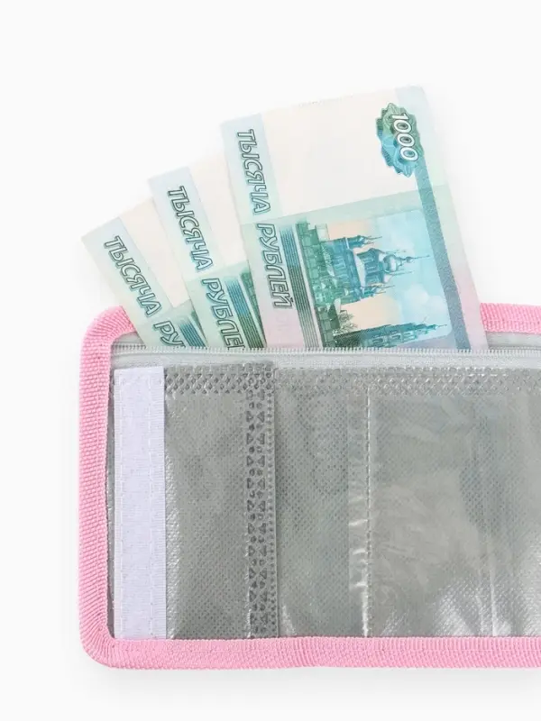 Кошелек детский на липучке &laquo;Принцессы&raquo; розовый 9&times;9&times;1