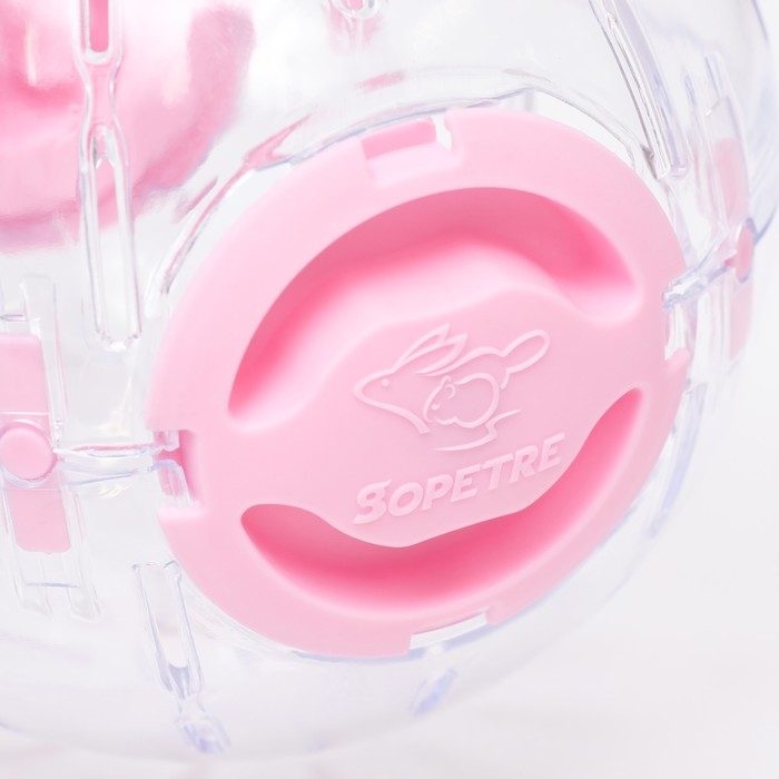 Шар для грызунов с подсветкой Шар для грызунов с подсветкой "Пижон", 14 см, розовый