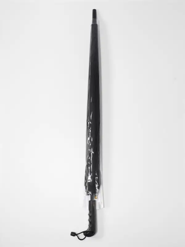 Зонт - трость полуавтоматический &laquo;Однотонный&raquo;, 16 спиц, R=59/70 см, d=118 см, чёрный