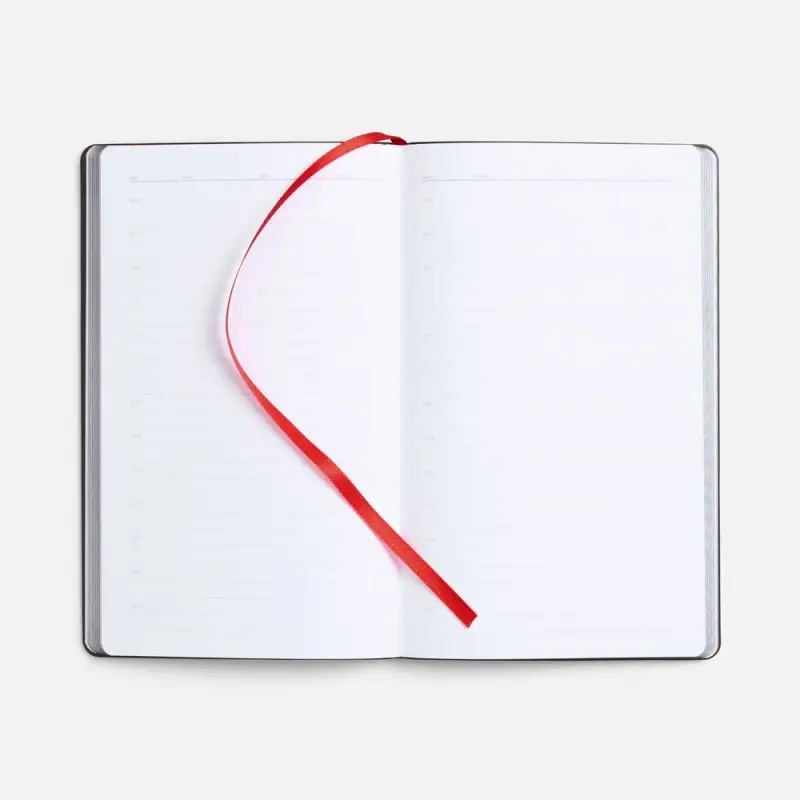 Ежедневник Trait, недатированный, черный с красным