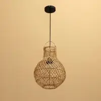 Светильник потолочный из ротанга «Рони», 1×120 Вт, Е27, 32×32×43 см