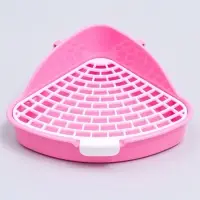 Туалет угловой для кроликов и хорьков "Пижон", 24 х 18 х 11 см, розовый Туалет угловой для кроликов и хорьков "Пижон", 24 х 18 х 11 см, розовый