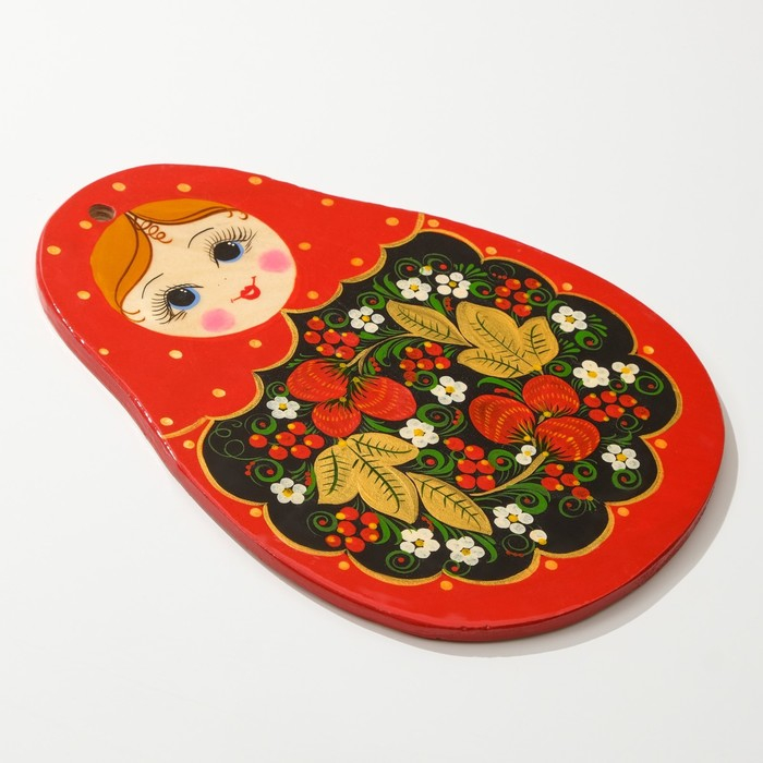 Доска разделочная «Матрёшка», 20×26 см, хохлома