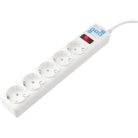 Сетевой фильтр Power Cube 5р/0,5м 10А/2,2кВт 3х0,75 (SPG-B-0,5M-WHITE)