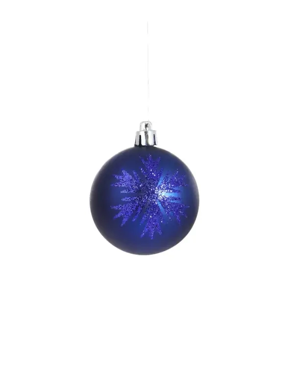 Ёлочные игрушки &laquo;Амур&raquo;, шары новогодние, 30 шт. (16 шаров, 6 сердец, 8 снежинок), синий