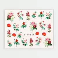 Слайдеры для ногтей «Flowers», разноцветные