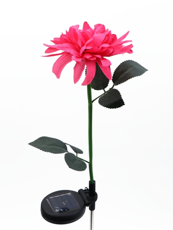 Штекер с подсветкой  Штекер с подсветкой "Цветок" красный, 14х9см/70см, теплое свечение