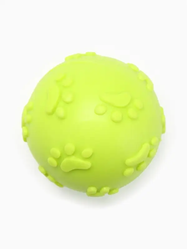 Игрушка для собак &laquo;Мяч-лапка&raquo;, 6 см, TPR, жёлтая