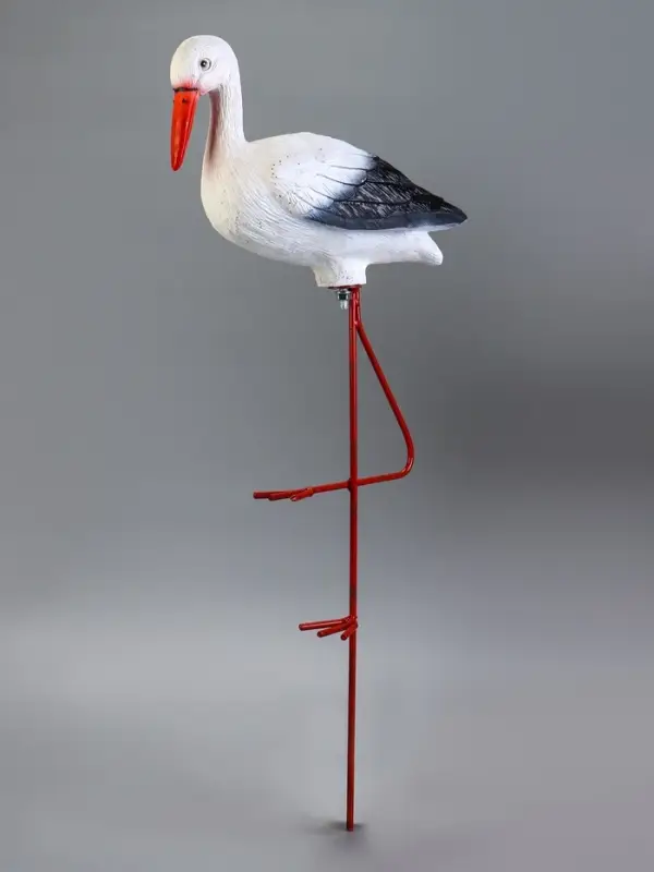 Садовая фигура из полистоуна &laquo;Аист&raquo;, 66&times;40&times;15 см