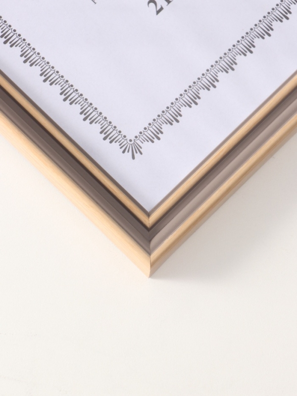 Фоторамка пластик формат А4 "Классика" серая, беж 24х32,7 см