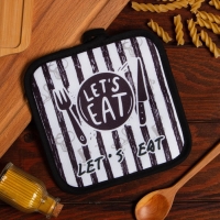 Прихватка Доляна "Eat" 17х17 см, 100% п/э