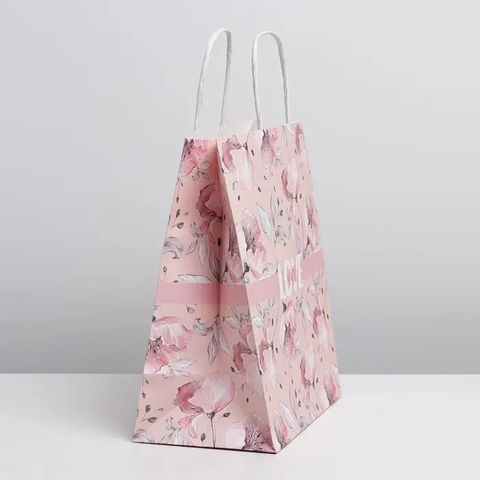 Пакет подарочный крафтовый, упаковка, «Love», 22 х 25 х 12 см Пакет подарочный крафтовый, упаковка, «Love», 22 х 25 х 12 см