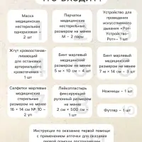 Автомобильная аптечка первой помощи &laquo;ФЭСТ&raquo;, состав 2024, дорожная