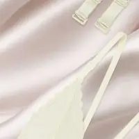 Лямки для бюстгальтера, текстильные, 1.5 см, 37 см, пара, цвет молочный