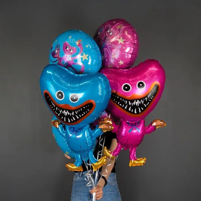 Воздушный шар фольгированный 18" круг &laquo;Зубастики, Зубабасси&raquo;, синий
